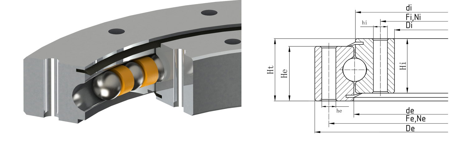 無齒型四點接觸球軸承 無齒型四點接觸球軸承